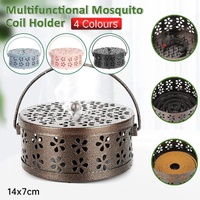 Iron Mosquito Incense Box Fireproof Tray Stand Indoor Household Incense Holder