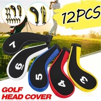 12Pcs Golf Head Cover Iron Putter Driver Headcover Protective Set Club Covers