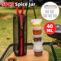 5PCS Outdoor Camping Spice Container Set Travel BBQ Seasoning Storage Box Use