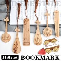 Chinese Style Bass Book Folder Book Clip Bamboo Bookmark Guitar Bookmark Lable - Pipa