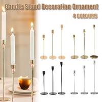 Set of 3 Decorative Candlestick Holder Candle Stand for Wedding Dinner Party Gold