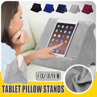 Tablet Pillow Stands For iPad Book Reader Holder Rest Laps Reading Cushion Blue
