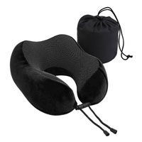 Wanderlite Travel Pillow for Airplanes Memory Foam Neck Pillows for Traveling, Soft & Washable Cover with Storage Bag, Portable Plane Accessories