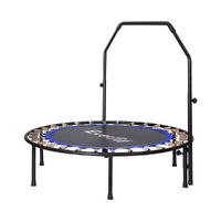 48inch Round Fitness Trampoline Rebounder Adjustable Handrail