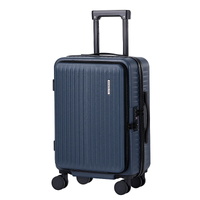 Wanderlite 20" Luggage Suitcase Front Pocket Travel Carry On Dual TSA