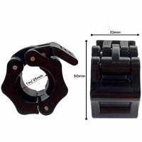2Pcs 1in 25mm Dumbbell Clamps Barbell Clamps Collars Clips Bar Plates Collar Clips