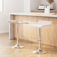 2x Bar Stools Faux Leather Chair