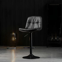 Bar Stools Kitchen Bar Stool Leather Barstools Swivel Gas Lift Counter Chairs x2 BS8406