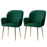 Dining Chairs Set of 4 Velvet Armchair