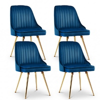 Dining Chairs Set of 4 Velvet Channel Tufted