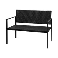 Outdoor Garden Bench Seat Rattan Chair Steel Patio Furniture Park