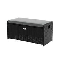 Outdoor Storage Bench Box Wicker Garden Sheds Tools Cushion Patio Furniture