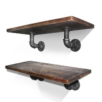 Floating DIY Pipe Shelf Metal Brackets