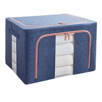 66L Cloth Storage Box Closet Organizer Storage Bags Clothes Storage Bags Wardrobe Organizer Idea