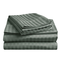 soft stripe microfibre sheet set queen