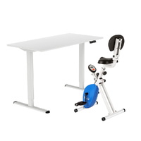 Under Desk Folding -Bike with 120cm Automatic Standing Desk Magnetic Resistance