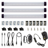 Dimmable LED Under Cabinet Lighting Bar Linkable Kits with Rocker Switch Under Counter Kitchen,Showcase,Shelf Lighting White