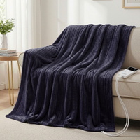 Giselle Electric Throw Rug Double Size 200 by 180cm Coral Fleece Heated Blanket