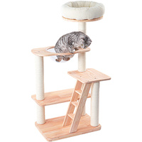 Serenity Plush Top Cat Tower - Wood