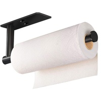 Kitchen Paper Holder Under Cabinet Wall Mount Adhesive Paper Towel Holder Rectangle