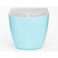 Oval Swing Top Waste Rubbish Bin Acrylic Lightweight Compact Bathroom Office