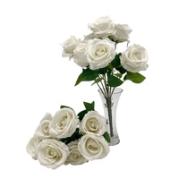 bulk 8 Artificial Rose Bouquet 7 Heads 10 by 46cm