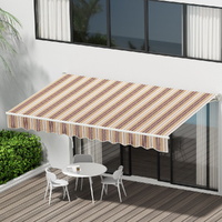 Retractable Folding Arm Awning Motorised Sunshade 3Mx2.5M