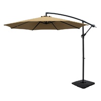 3m Umbrella w Base Outdoor Cantilever Beach Garden Patio Parasol