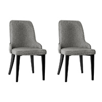 Dining Chairs Set of 2 Linen Fabric