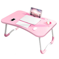 Laptop Stand Table Foldable Desk Computer Study Bed Adjustable Cup Slot Tray