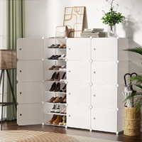 Shoe Box DIY Storage Cube Stackable White