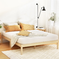 Bed Frame Size Wooden Base Mattress Platform Timber Pine BRUNO