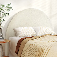Bed Head Headboard Bed Frame Boucle - GREI White