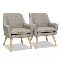 2X Armchair Lounge Chair Accent Tub Chair ANNE