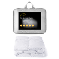 Casa Decor Silk Touch Quilt 360GSM All Seasons Antibacterial Hypoallergenic White