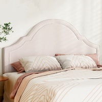 Bed Frame Bed Head Headboard Velvet IRIS Beige