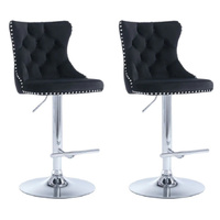 SERENIT‚àö‚Ä† Velvet Bar Stools Adjustable Swivel Counter Height Chairs with Tufted Back and Nailhead Trim for Kitchen Island Pub Restaurant ( , C 2Pc