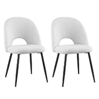 Dining Chair Boucle Sherpa 1 Set