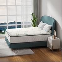 Memory Foam Mattress Topper with Bamboo Cover - Double