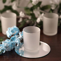 Frosted White Glass Votive Candle Holders for Candle Making Kit Tealight Candles Cup Home Decoration