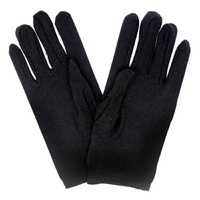 Ladies SHORT GLOVES Costume Party Wedding Bridal Fancy Dress Prom Stretchy - - One Size