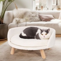 Luxury Round Pet Sofa Bed Soft Cushion Anti-skid