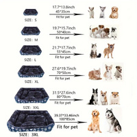 Pet Dog Bed Sofa Mat for All Sizes Blue