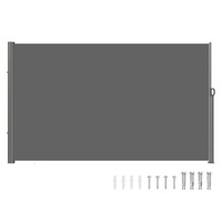 VEVOR Retractable Side Awning, Aluminum Outdoor Privacy Screen, 280g Polyester Water-proof Retractable Patio Screen, UV 30+ Room Divider Wind