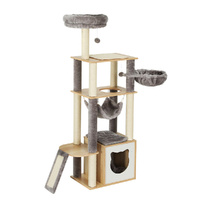 Cat Tree Tower Scratching Post Scratcher Wood Bed Condo Toys House Ladder