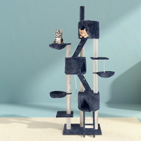 i.Pet Cat Tree Tower Scratching Post Scratcher Trees Condo House Grey