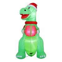 Christmas Inflatable Dinosaur Height LED Decorations Illuminated