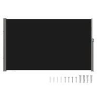 VEVOR Retractable Side Awning, Aluminum Outdoor Privacy Screen, 280g Polyester Water-proof Retractable Patio Screen, UV 30+ Room Divider Win