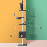 i.Pet Cat Tree Tower Scratching Post Scratcher Floor to Ceiling Cats Bed