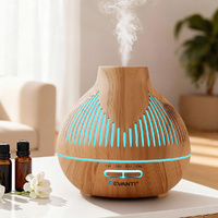 Ultrasonic Aroma Diffuser Aromatherapy LED Lights Iron Humidifier Forest Light wood grain